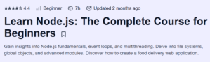 Learn Node.js: The Complete Course for Beginners