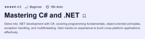 Mastering C# and .NET