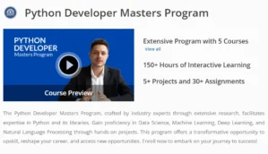 Python Developer Masters Program