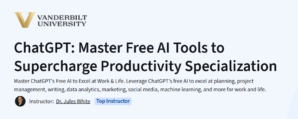 ChatGPT: Master Free AI Tools to Supercharge Productivity Specialization