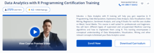 Data Analytics with R Programming Certification Training