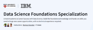 Data Science Foundations Specialization
