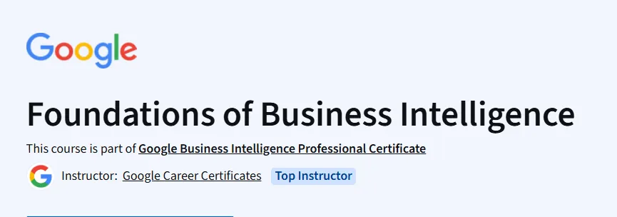 Foundations of Business Intelligence