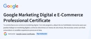 Google Marketing Digital e E-Commerce Professional Certificate