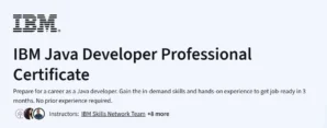 IBM Java Developer Professional Certificate