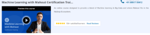 Machine Learning with Mahout Certification Training