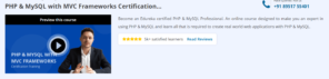 PHP & MySQL with MVC Frameworks Certification Training