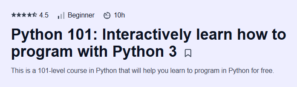 Python 101: Interactively learn how to program with Python 3