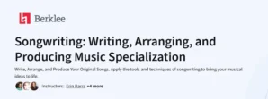 Songwriting: Writing, Arranging, and Producing Music Specialization