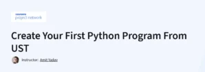 Create Your First Python Program From UST