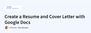 Create a Resume and Cover Letter with Google Docs