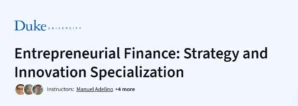 Entrepreneurial Finance: Strategy and Innovation Specialization