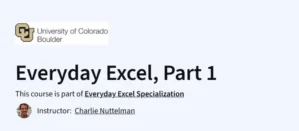 Everyday Excel, Part 1