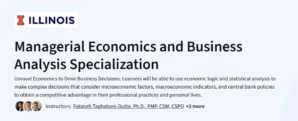 Managerial Economics and Business Analysis Specialization