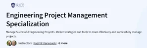 Engineering Project Management Specialization