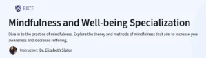 Mindfulness and Well-being Specialization